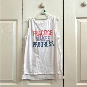 White Sleeveless Top with Motivational Text